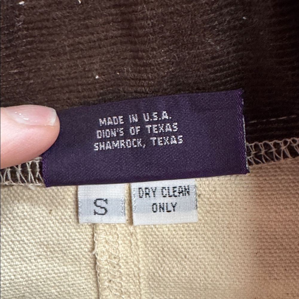 331 // Vintage DION Cotton Canvas & Corduroy Duster Western Coat // S - Picture 12 of 12